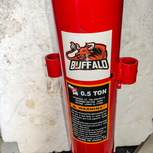 جک خودرو بوفالو مدل گیربکس درآر تلسکوپی کد NRG - 0/5 TIN ظرفیت 500 کیلوگرم