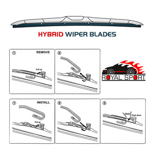 تیغه برف پاک‌کن رویال اسپرت مدل HYBRID PLUS مناسب برای تویوتا پرادو بسته 2 عددی