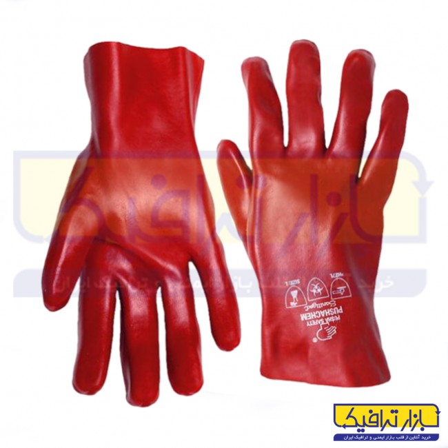 دستکش ضد اسید ساق کوتاه پوشا Pusha