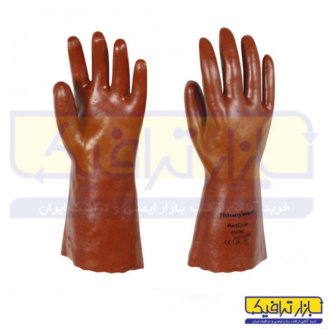 دستکش ضد اسید هانیول مدل Red cote