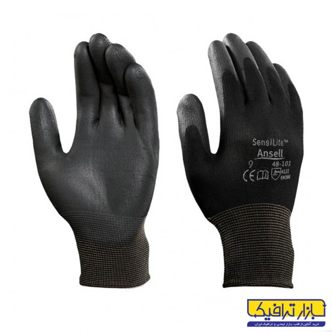 دستکش کار کف مواد Ansell Sensilite