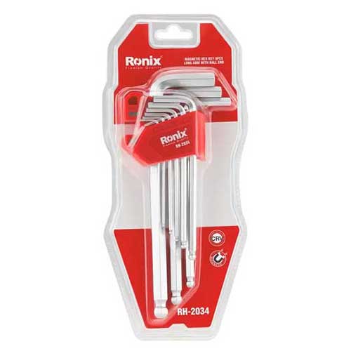 ست آلن شش گوش بلند مگنتی رونیکس 9 عددی مدل RH-2034