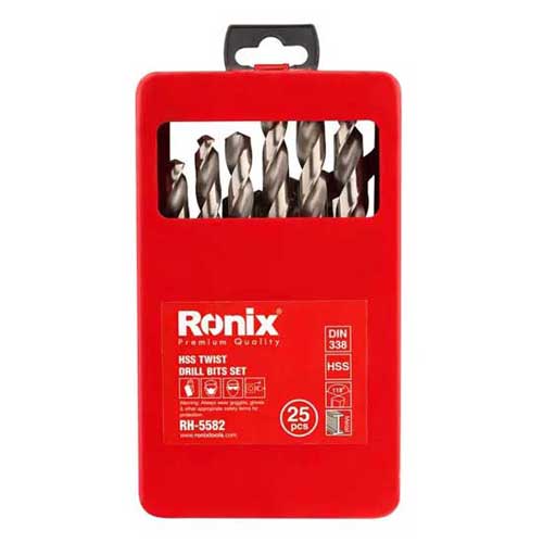 ست مته HSS رونیکس 25 عددی مدل RH-5582