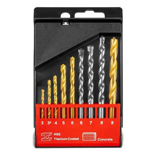 ست مته آهن و بتن رونیکس 9 عددی مدل RH-5585