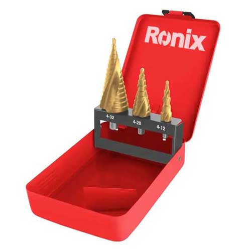 ست مته مخروطی مارپیچ رونیکس 3 عددی مدل RH-5903