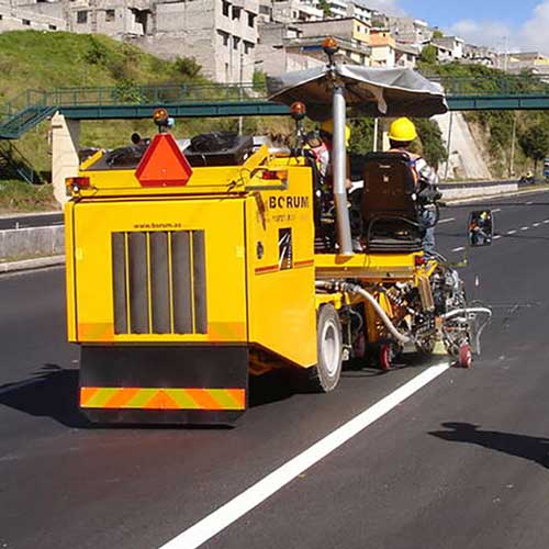 دستگاه خط کشی خیابان با رنگ سرد