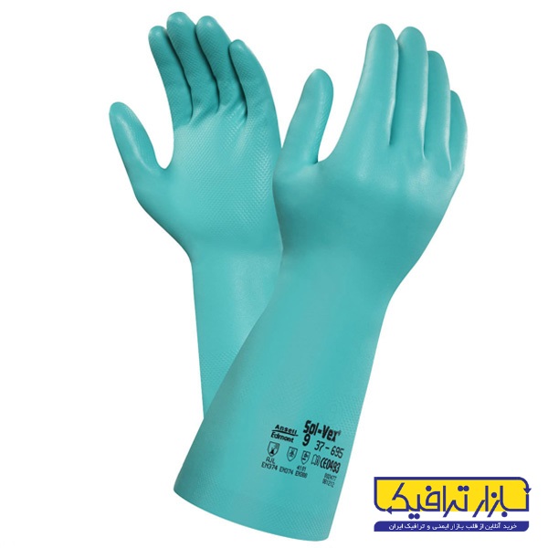دستکش ایمنی Ansell مدل Solvex 37-695