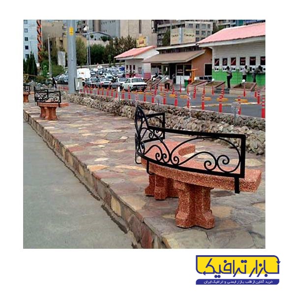 نیمکت بتنی پارکی کلاسیک