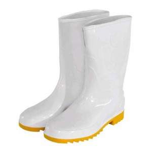 چکمه پلاستیکی شهپر ساق کوتاه سفید