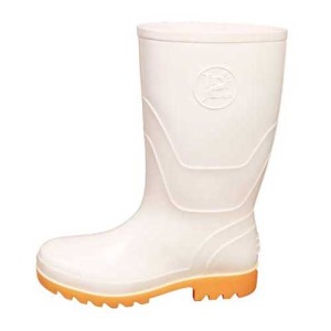 چکمه پلاستیکی جاپا ساق کوتاه سفید