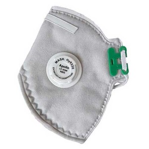 ماسک تنفسی سوپاپ دار کربن اکتیو آپولو مدل FFP2