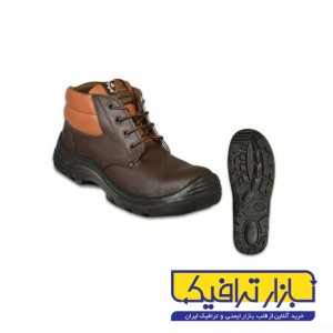 کفش ایمنی چرم قهوه ای