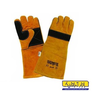 دستکش جوشکاری ساق بلند چرمی