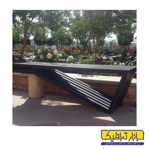 نیمکت سه نفره مدل بتن و فلز
