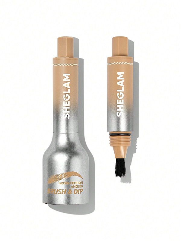 براش زاویه‌دار و ژل ابرو BROW-FECTION  رنگ Latte شیگلم SHEGLAM