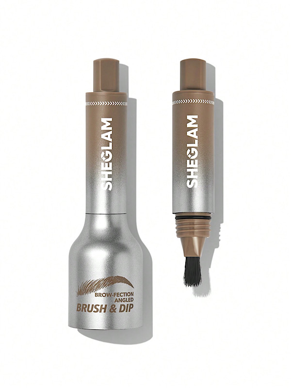 براش زاویه‌دار و ژل ابرو BROW-FECTION  رنگ Ash شیگلم SHEGLAM