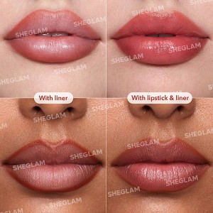 رژ لب و خط لب دوگانه Glam 101 با رنگ شفاف Cinna-Swirl شیگلم SHEGLAM