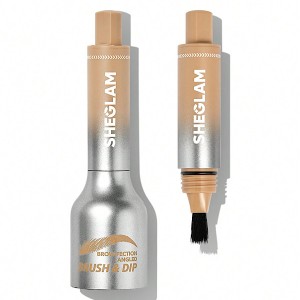 براش زاویه‌دار و ژل ابرو BROW-FECTION  رنگ Latte شیگلم SHEGLAM