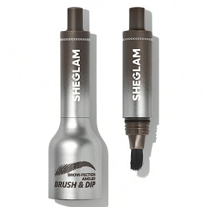 براش زاویه‌دار و ژل ابرو BROW-FECTION  رنگ Truffle شیگلم SHEGLAM