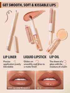 SOFT 90'S GLAM LIP LINER AND LIP DUO SET-MOODY TAUPE LIP  شیگلم SHEGLAM
