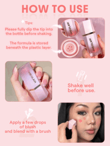 رژ گونه مایع مات  Color Bloom Liquid Blush-Coral Glow شیگلم SHEGLAM
