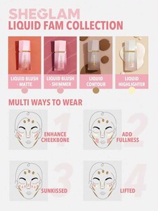 رژ گونه مایع مات  Color Bloom Liquid Blush-Coral Glow شیگلم SHEGLAM