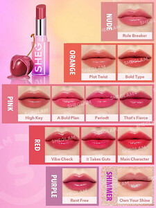 رژ لب براق MIRROR KISS رنگ THAT'S FIERCE شیگلم SHEGLAM