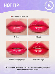 رژ لب براق MIRROR KISS رنگ THAT'S FIERCE شیگلم SHEGLAM