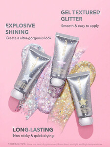 هایلایتر بدن PARTY STARTER با  ژل گلیتر زنگ FEELIN' EXTRA شیگلم SHEGLAM