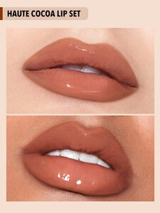 SOFT 90'S GLAM LIP LINER AND LIP DUO SET-HAUTE COCOA LIP SET  شیگلم SHEGLAM