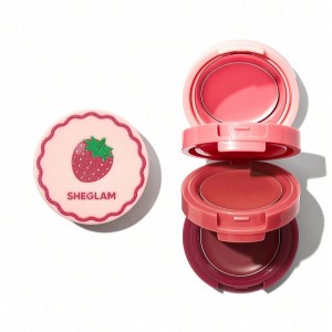 ست کرمی رژ گونه و لب Strawberry Whirl Cheek  رنگ  Pink  شیگلم SHEGLAM