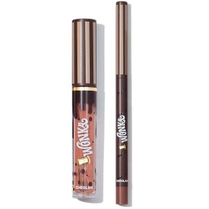 برق لب WILLY WONKA COCOA KISS LIP DUO -BROWNIE BITE شیگلم SHEGLAM
