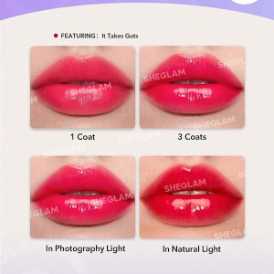 رژ لب براق MIRROR KISS رنگ OWN YOUR SHINE شیگلم SHEGLAM