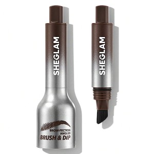 براش زاویه‌دار و ژل ابرو BROW-FECTION  رنگ CHOCOLATE شیگلم SHEGLAM