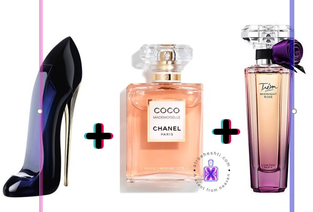 عطر ترکیبی گود گرل + کوکو شنل + میدنایت رز