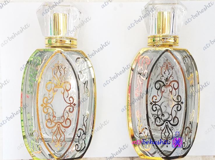 شیشه بیضی شکل طلاکوب 100 میل