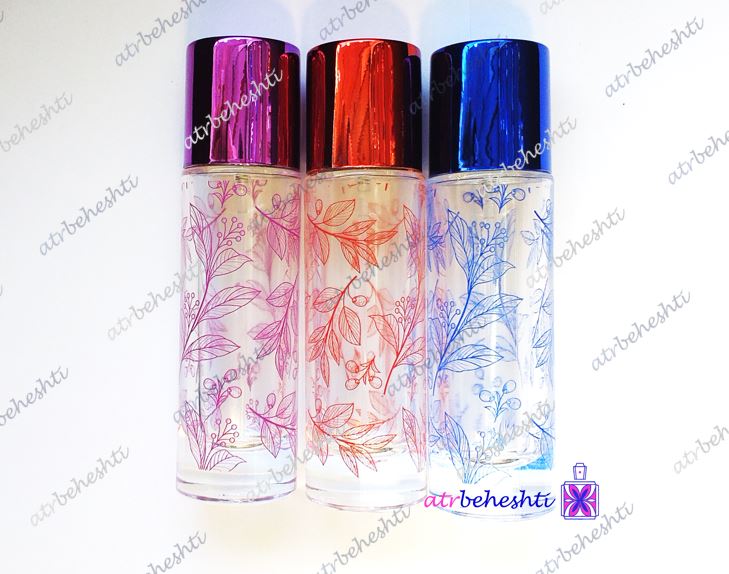 شیشه استوانه طرح برگ رنگی 30 میل