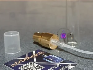 شیشه اسپری ویال فلزی طلایی 5 میل