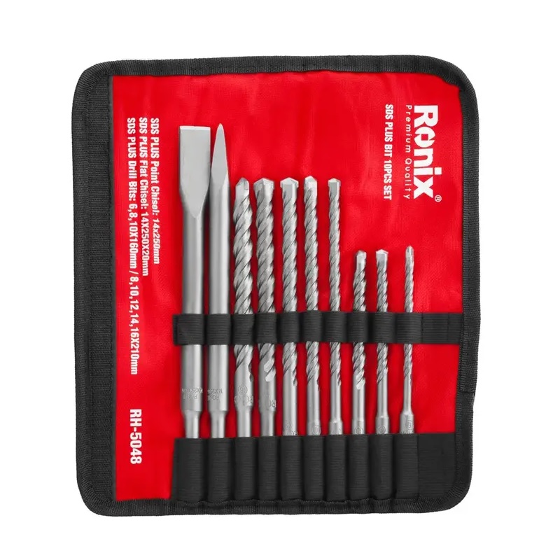 ست مته و قلم چهار شیار رونیکس مدل  RH-5048 مجموعه 10 عددی