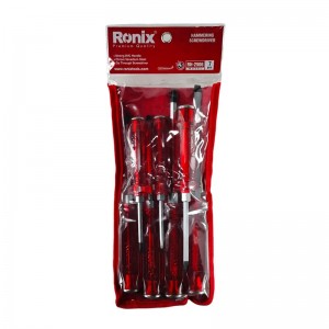 پیچ گوشتی ضربه خور رونیکس مدل RH-2906 مجموعه 7 عددی