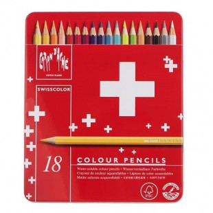 مداد آبرنگی 18 رنگ کارن داش مدل Swiss Color
