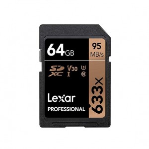 کارت حافظه SDXC لکسار مدل Professional کلاس 10 استاندارد UHS-I U3 سرعت 95MBps ظرفیت 64 گیگابایت