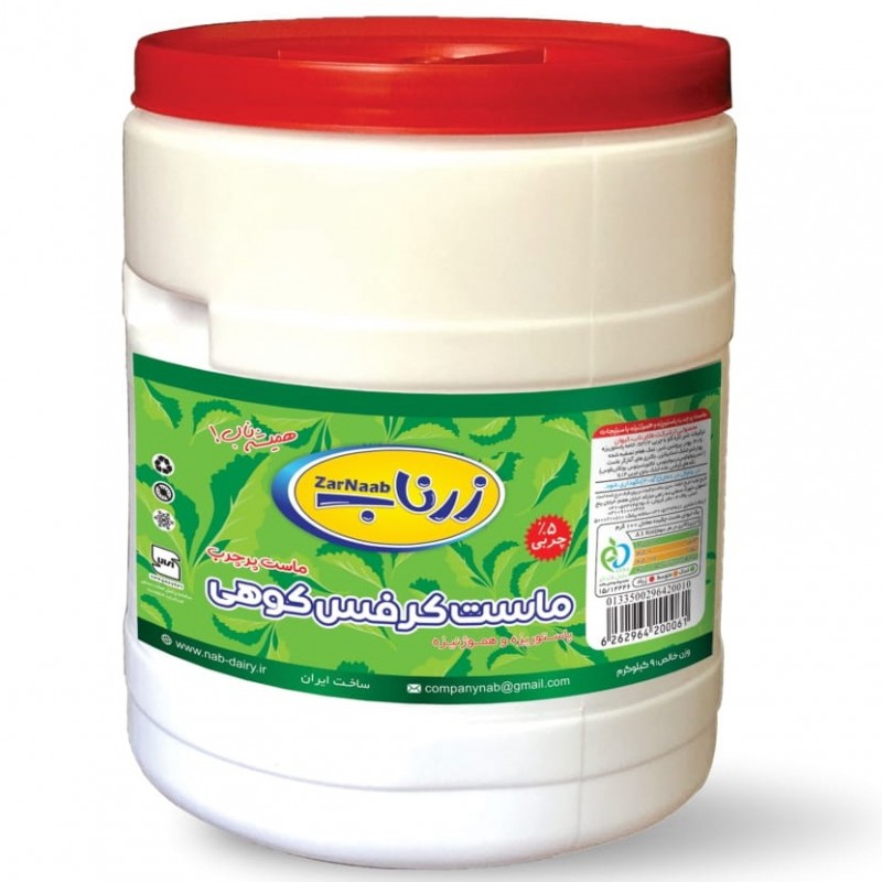 ماست و کرفس پرچرب دبه 9کیلویی