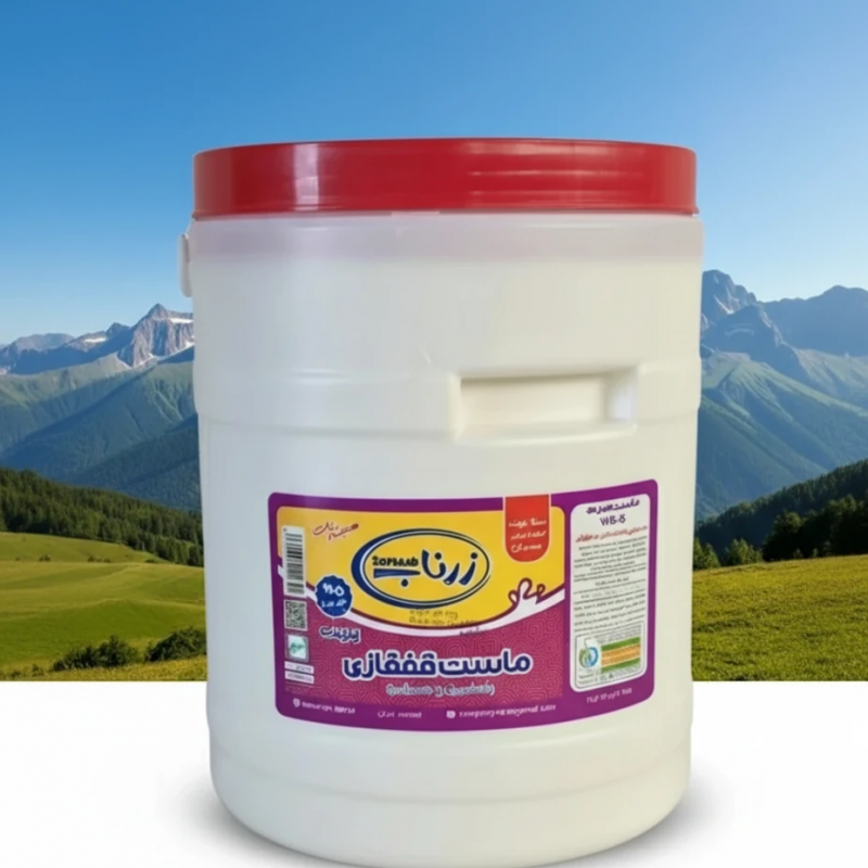 ماست قفقازی پرچرب دبه9 کیلویی