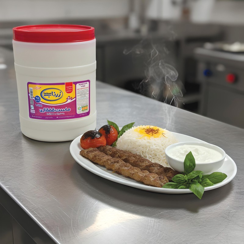 ماست قفقازی پرچرب دبه9 کیلویی