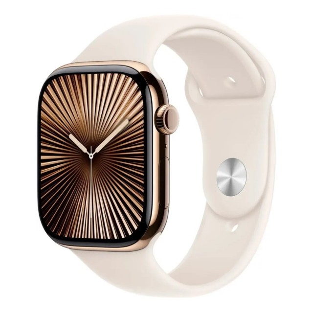 ساعت هوشمند اپل سری 10 مدل Apple Watch Series 10 Titanium Gold 46mm در بروزکالا