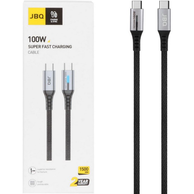 کابل شارژ Type-C به Type-C جی بی کیو مدل JBQ CA-1100 طول 1.5 متر در بروزکالا
