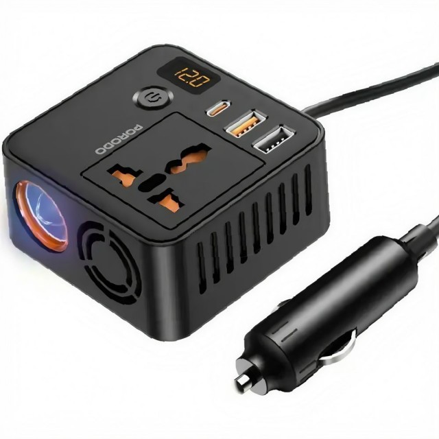اینورتر و مبدل برق خودرو پرودو مدل Porodo Universal Ac Power Inverter در بروزکالا