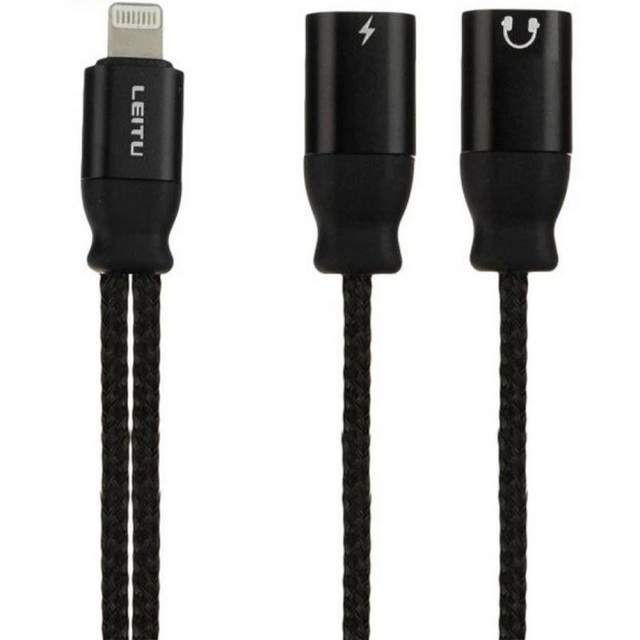 مبدل لایتنینگ به AUX با قابلیت شارژ لیتو مدل Leitu LC-C4 در بروزکالا