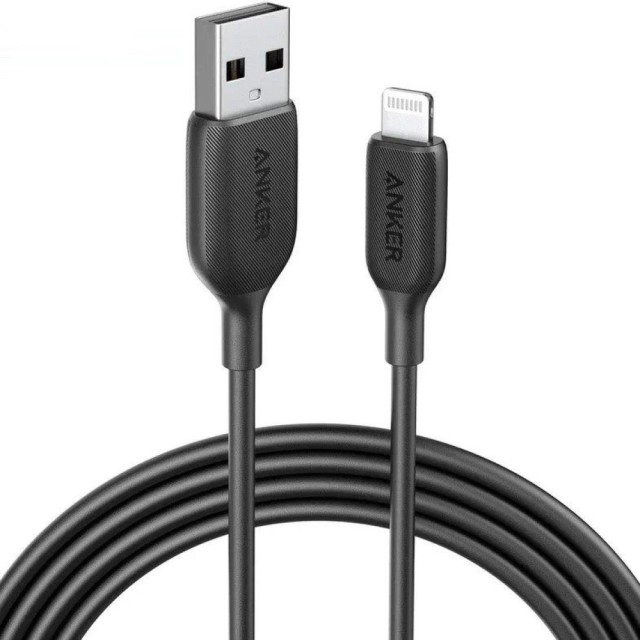 کابل شارژ USB به لایتنینگ انکر مدل  Anker Powerline 3 A8813H11 طول 1.8 متر در  بروزکالا